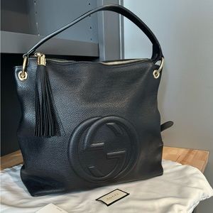 Gucci Disco Hobo in Black Leather
